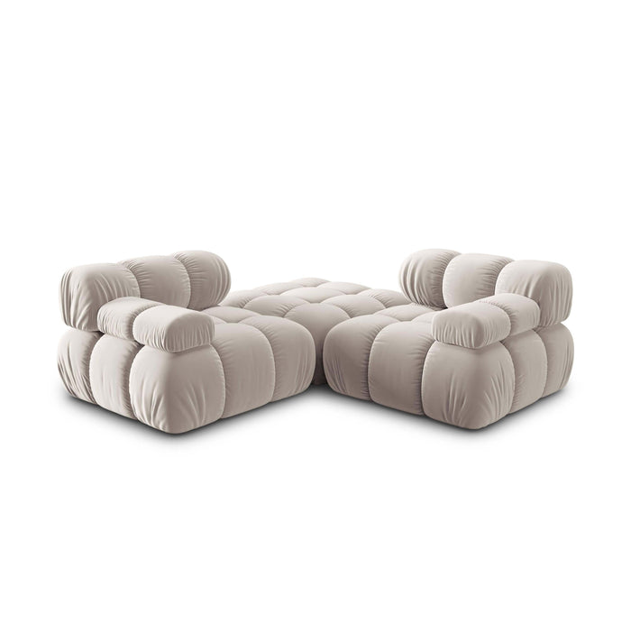 Milo Casa Tropea Modulaire 2-zitsbank met Hocker - Lichtbeige