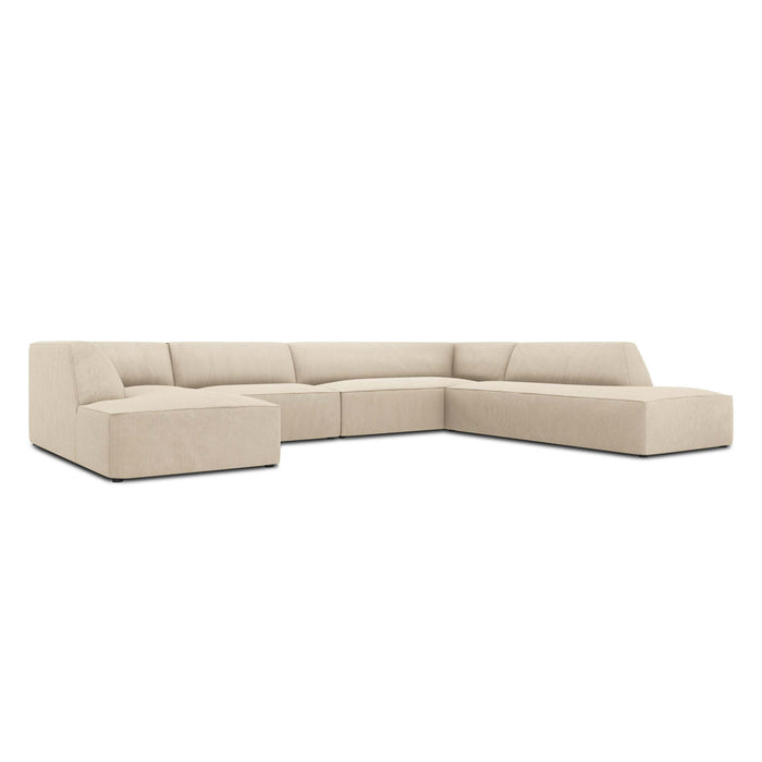 Windsor & Co Sao U-bank - Hoek Rechts - Ribstof - Lichtbeige