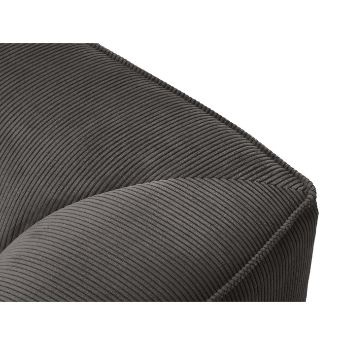 Windsor & Co Sao Chaise Longue Rechts - Ribstof - Donkergrijs