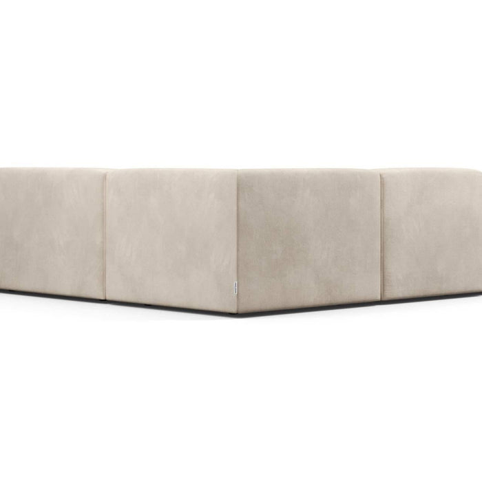 NADUVI Collection Nina Big Hoekbank Links - Velvet - Beige