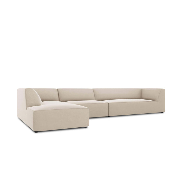 Windsor & Co Sao Hoekbank met Chaise Longue Links - 5-zits - Velvet - Beige