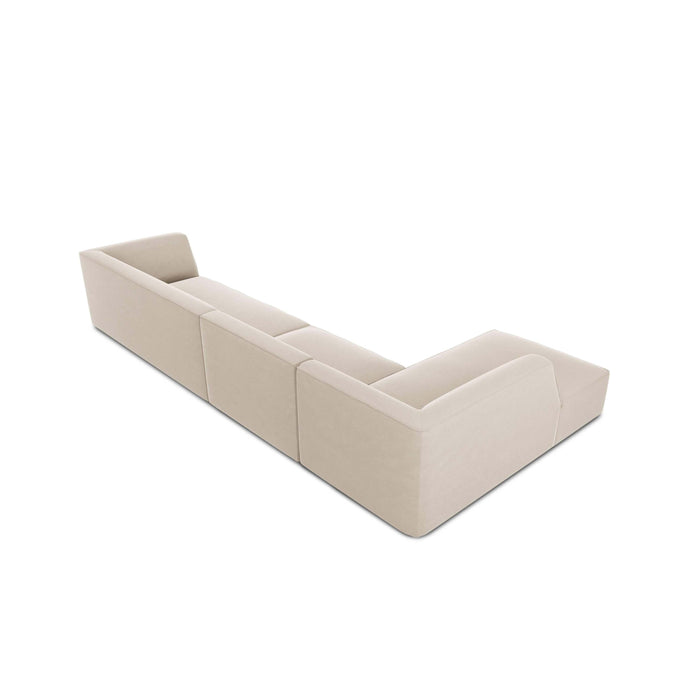 Windsor & Co Sao Hoekbank met Chaise Longue Links - 5-zits - Velvet - Beige