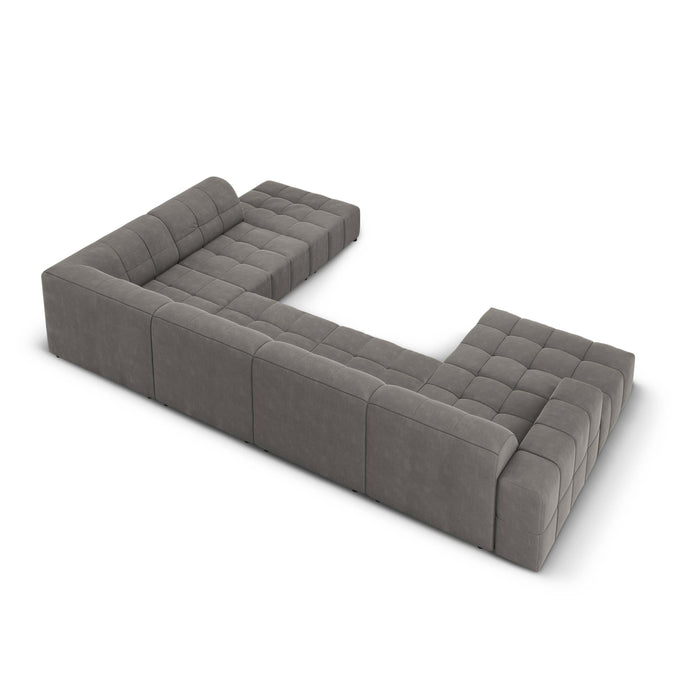 Cosmopolitan Design Chicago U-bank - Hoek Rechts - Velvet - Grijs