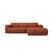 Windsor & Co Lola Hoekbank met Chaise Longue Rechts - Chenille - Oranje