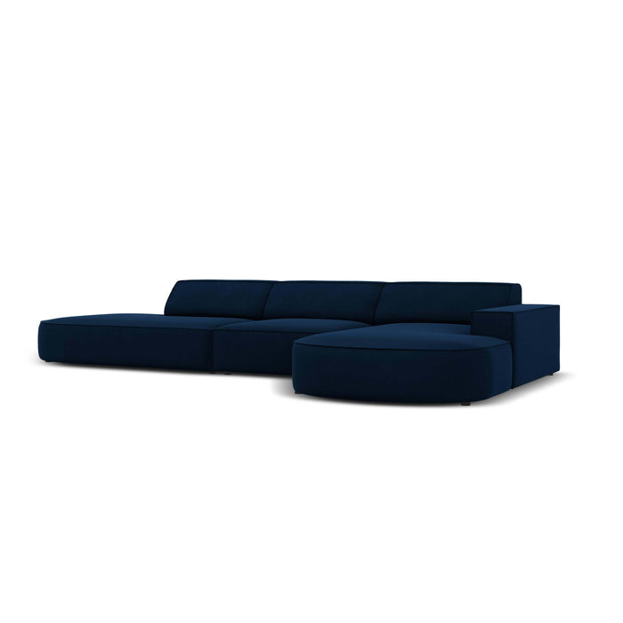 Micadoni Jodie Hoekbank Rechts Afgerond - Links Open 5-zits - Fluweel  - Donkerblauw