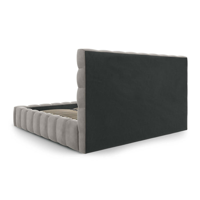 Cosmopolitan Design Bali Bedframe met Opbergruimte - 200 x 200 cm - Lichtgrijs