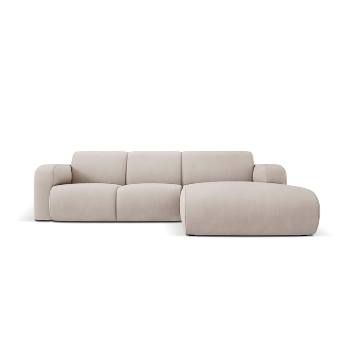 Windsor & Co Lola Hoekbank met Chaise Longue Rechts - Chenille - Beige