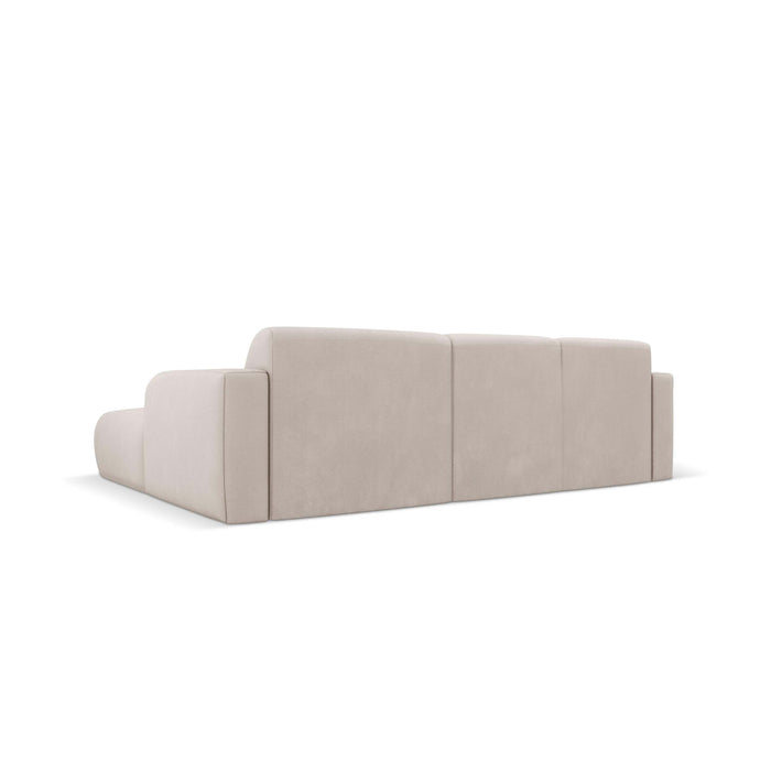 Windsor & Co Lola Hoekbank met Chaise Longue Rechts - Chenille - Beige