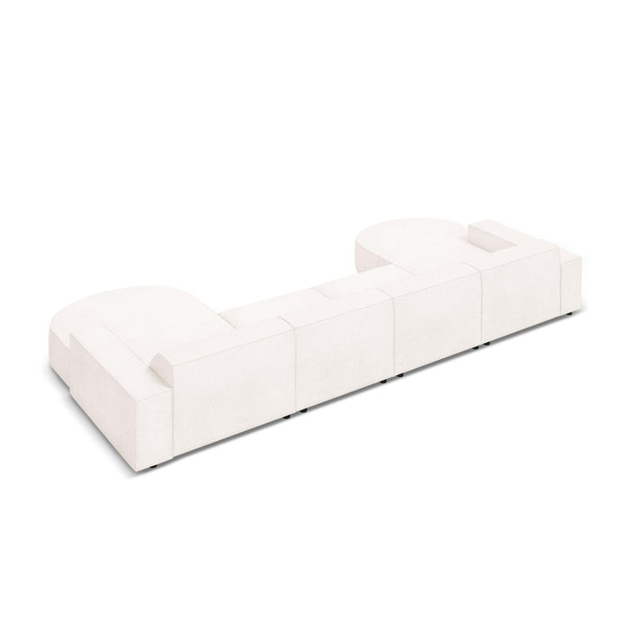 Micadoni Jodie U-bank Afgerond - Bouclé - Wit