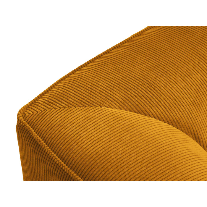 Windsor & Co Sao Hoekbank met Chaise Longue Links - 4-zits - Ribstof - Okergeel