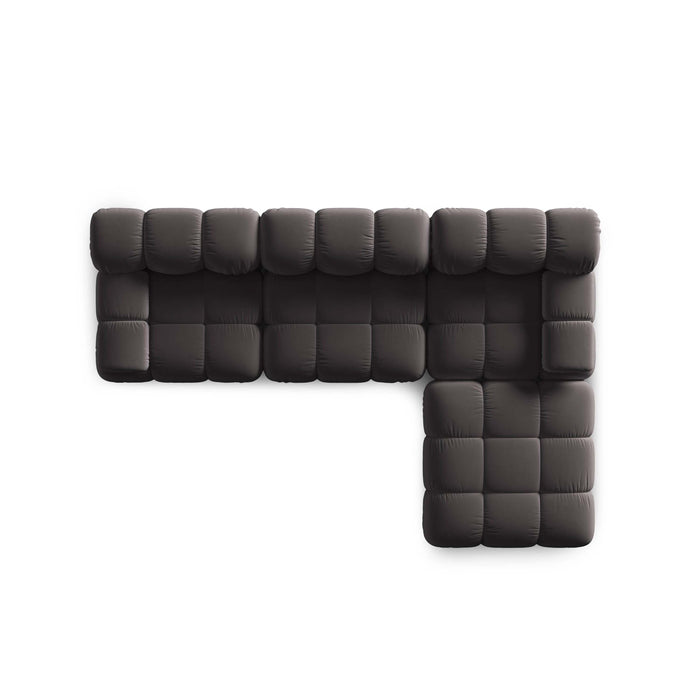 Milo Casa Tropea Modulaire Modulaire 3-zitsbank met Hocker - Donkergrijs