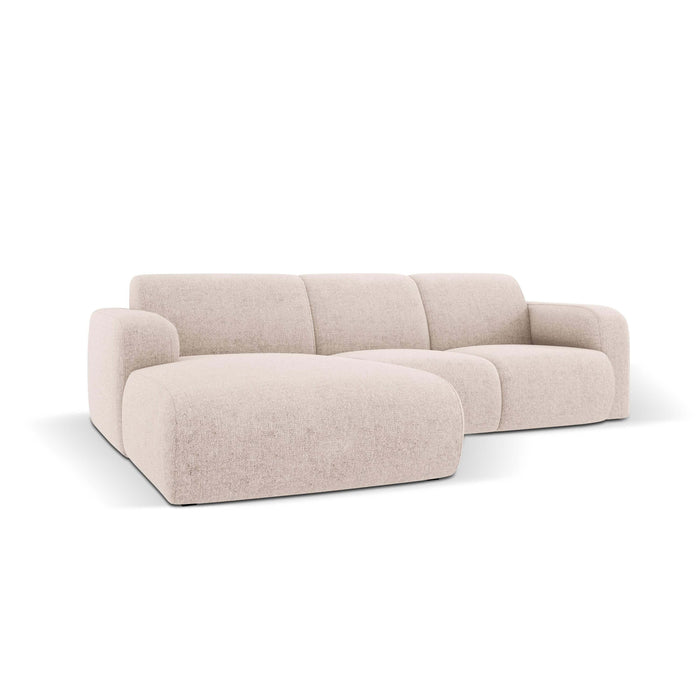 Windsor & Co Lola Hoekbank met Chaise Longue Links - Chenille - Kiezelgrijs