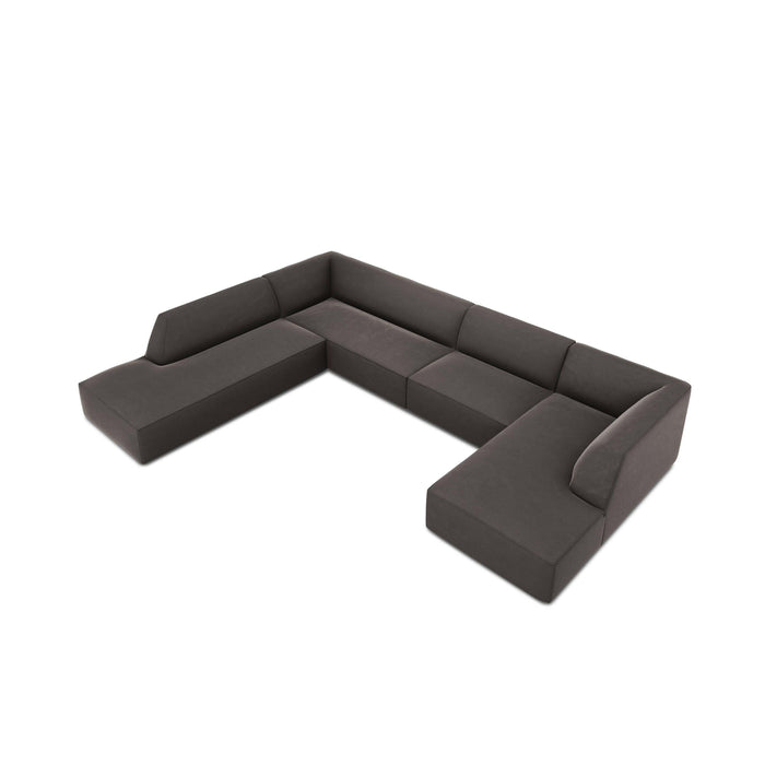 Windsor & Co Sao U-bank - Hoek Links - Velvet - Donkergrijs