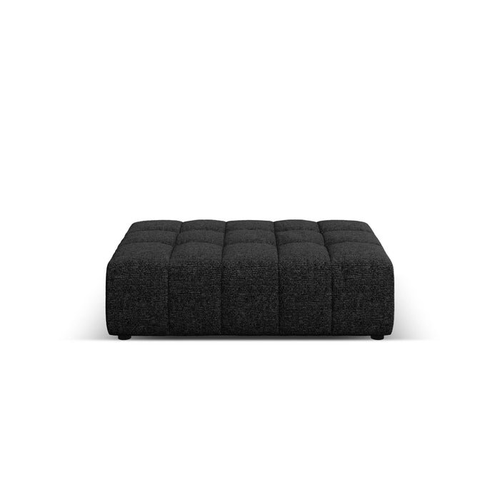 Cosmopolitan Design Chicago Hoekbank met Chaise Longue Links - Rechts Open - Chenille - Zwart