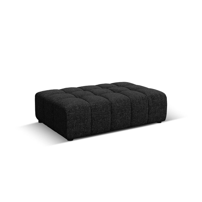 Cosmopolitan Design Chicago Hoekbank met Chaise Longue Links - Rechts Open - Chenille - Zwart