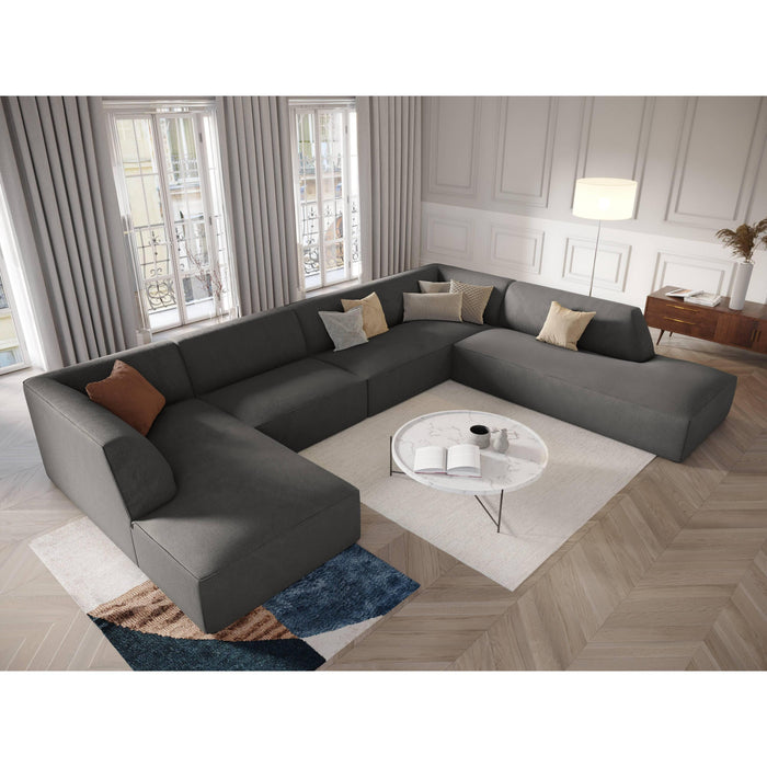 Windsor & Co Sao U-bank - Hoek Rechts - Ribstof - Donkergrijs