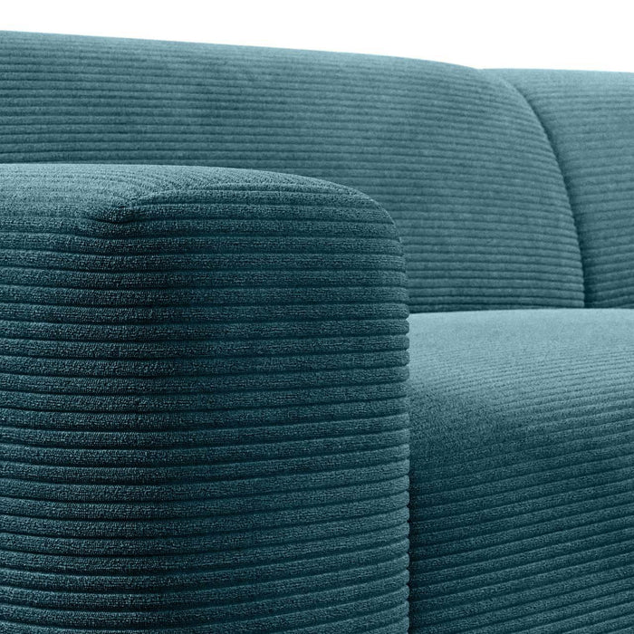 NADUVI Collection Nina Big Hoekbank Links - Ribstof - Turquoise