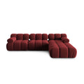 Milo Casa Tropea Modulaire Modulaire 3-zitsbank met Hocker - Bordeauxrood