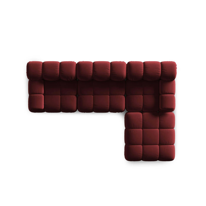 Milo Casa Tropea Modulaire Modulaire 3-zitsbank met Hocker - Bordeauxrood