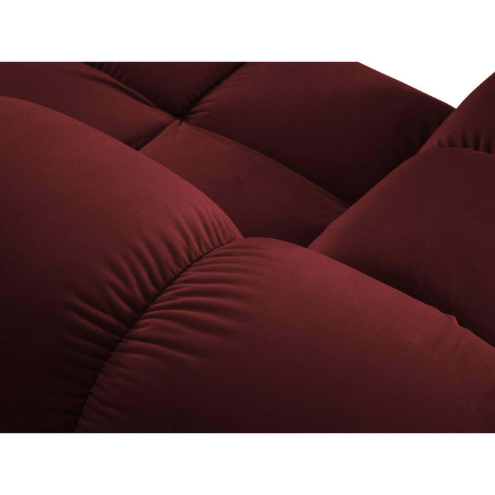 Milo Casa Tropea Modulaire Modulaire 3-zitsbank met Hocker - Bordeauxrood