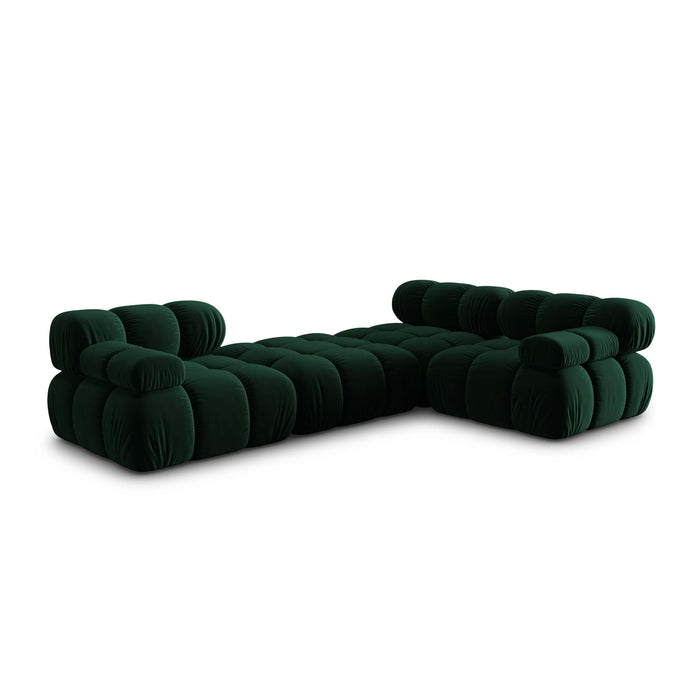 Milo Casa Tropea Modulaire Modulaire 3-zitsbank met Hocker - Flessengroen