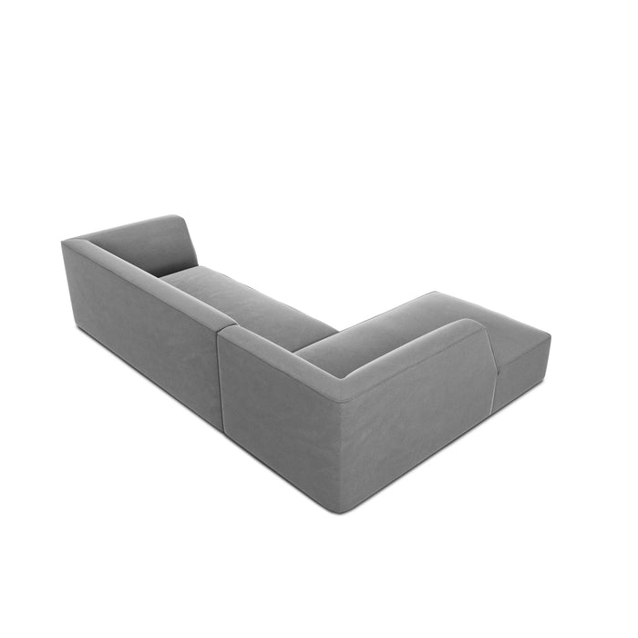 Windsor & Co Sao Hoekbank met Chaise Longue Links - 4-zits - Velvet - Grijs