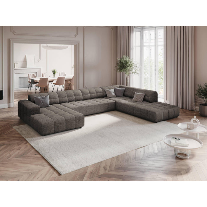 Cosmopolitan Design Chicago U-bank - Hoek Rechts - Chenille - Lichtgrijs