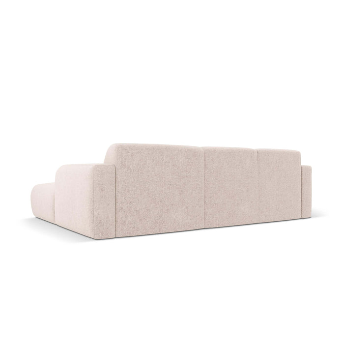 Windsor & Co Lola Hoekbank met Chaise Longue Rechts - Chenille - Kiezelgrijs
