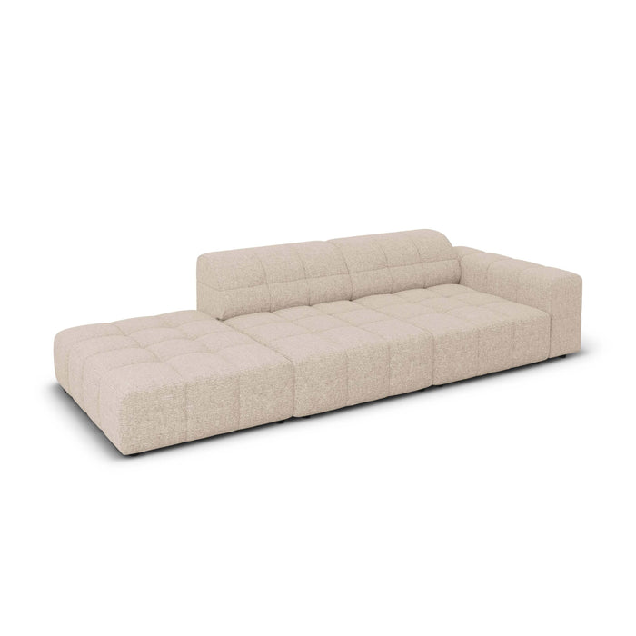 Cosmopolitan Design Chicago 4-zitsbank Links Open - Chenille - Lichtbeige