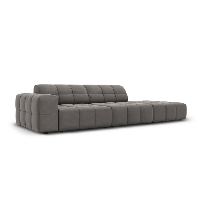 Cosmopolitan Design Chicago 4-zitsbank Rechts Open - Velvet - Grijs