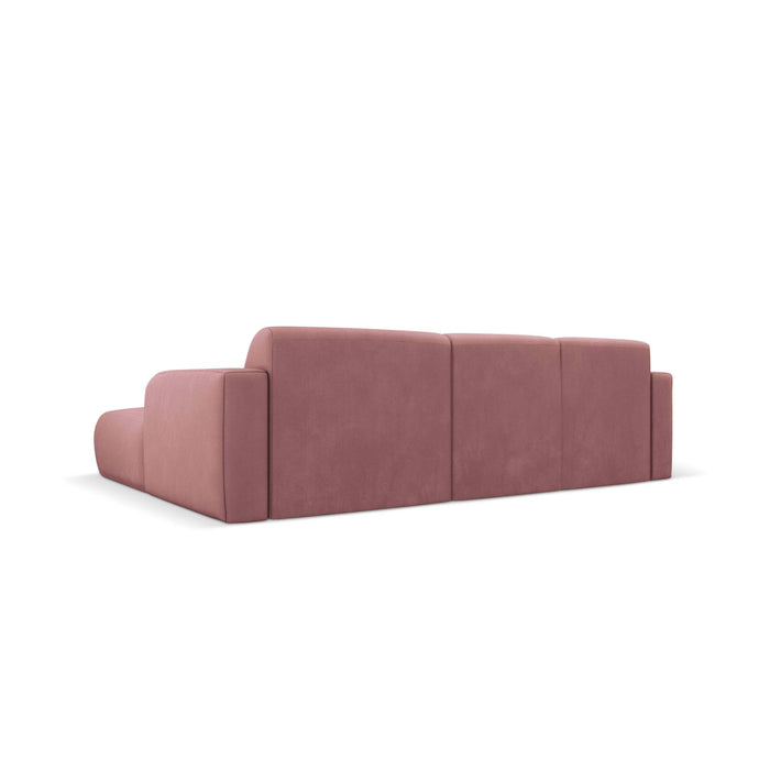 Windsor & Co Lola Hoekbank met Chaise Longue Rechts - Chenille - Roze