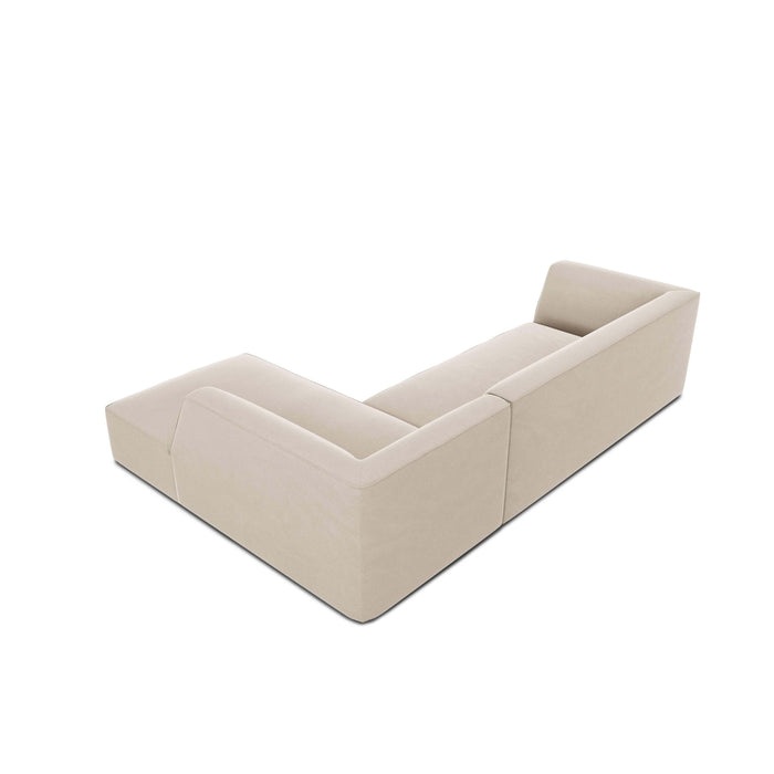 Windsor & Co Sao Hoekbank met Chaise Longue Rechts - 4-zits - Velvet - Beige