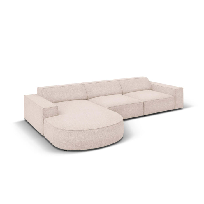 Micadoni Jodie Hoekbank Links Afgerond 4-zits - Chenille - Kiezelgrijs