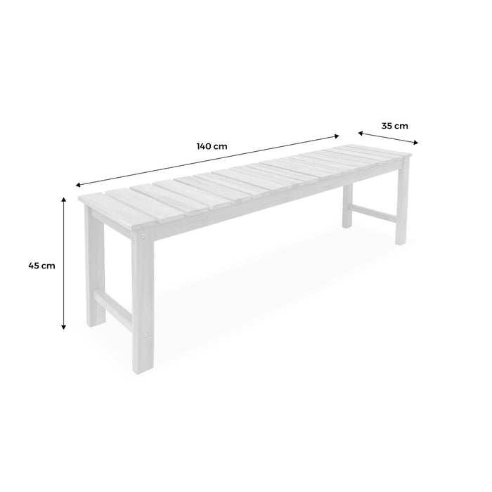 sweeek - Tuinbank, B 140 x D 35 x H 45cm