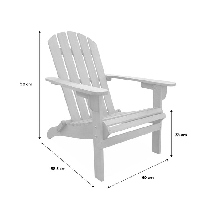sweeek - Set van 2 eucalyptus houten tuinstoelen, 89x73,5x94cm