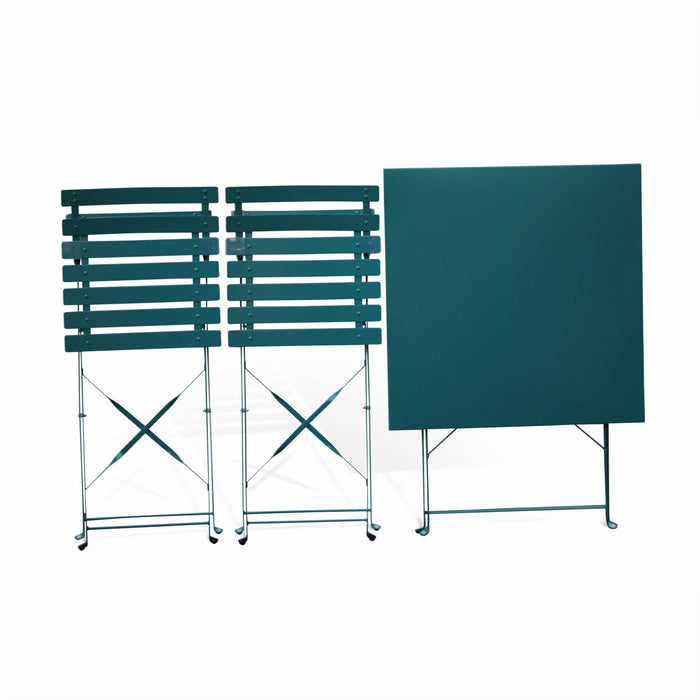 sweeek - Vierkante bistroset 2 stoelen