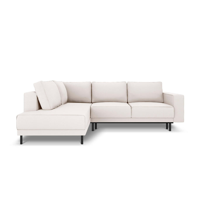 Micadoni Home Caro Hoekbank met Slaapfunctie Links - Lichtbeige