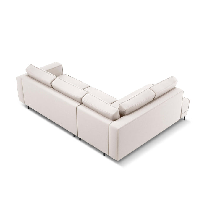 Micadoni Home Caro Hoekbank met Slaapfunctie Links - Lichtbeige
