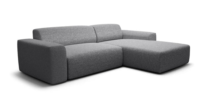 NADUVI Collection Nina Hoekbank Rechts - Bouclé - Lichtgrijs