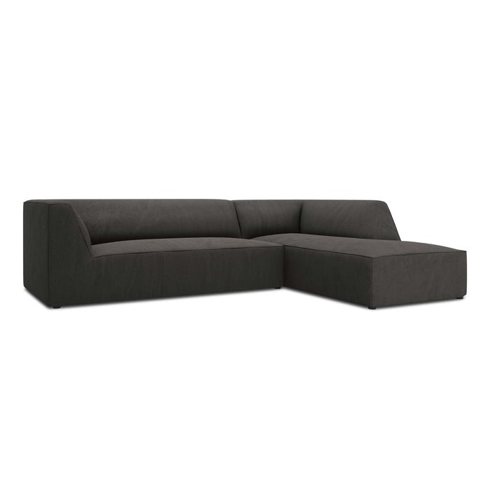 Windsor & Co Sao Hoekbank met Chaise Longue Rechts - 4-zits - Ribstof - Donkergrijs
