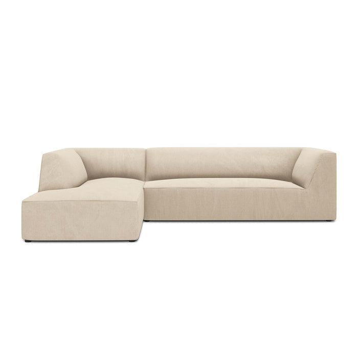 Windsor & Co Sao Hoekbank met Chaise Longue Links - 4-zits - Ribstof - Lichtbeige
