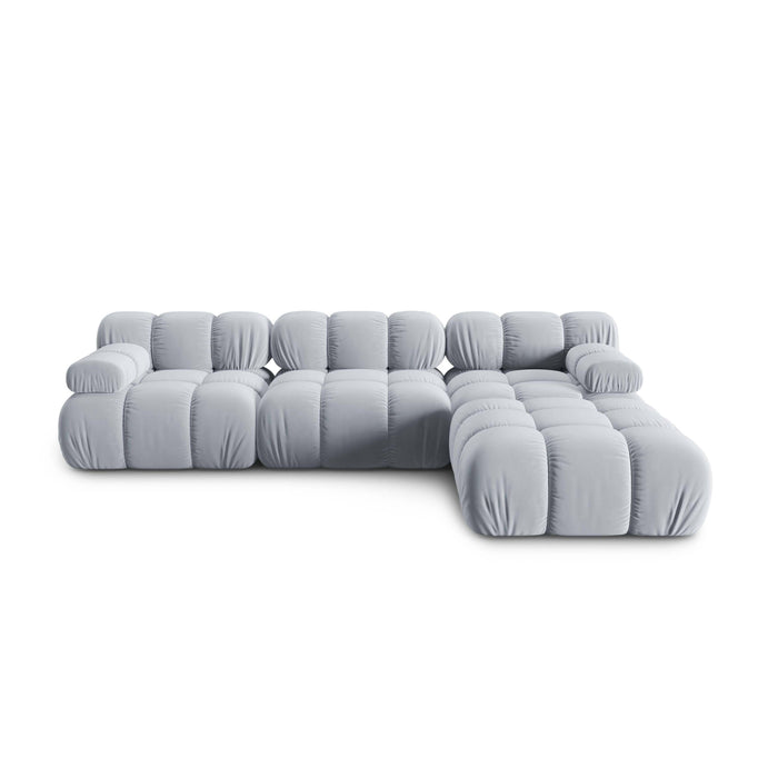 Milo Casa Tropea Modulaire Modulaire 3-zitsbank met Hocker - Lichtblauw