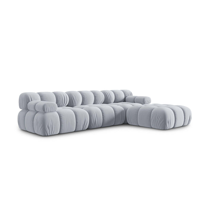 Milo Casa Tropea Modulaire Modulaire 3-zitsbank met Hocker - Lichtblauw