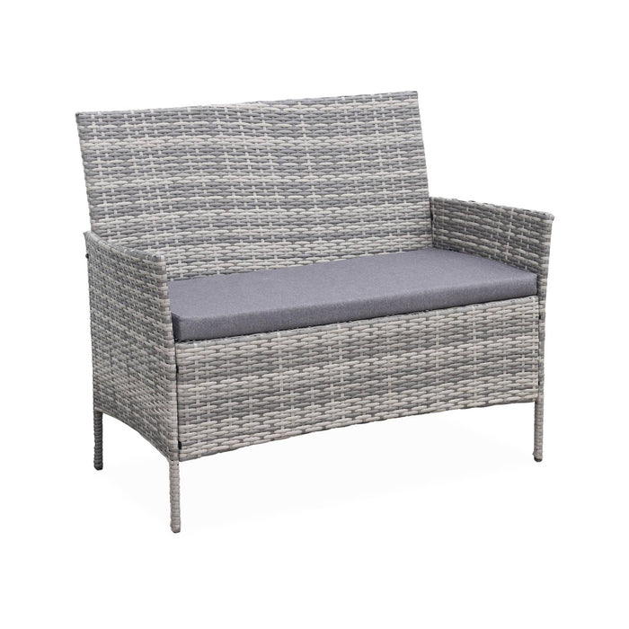 sweeek - Tuinmeubelset van wicker, 4-zits