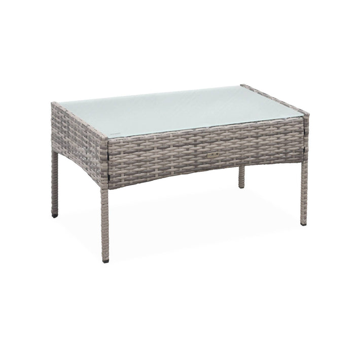 sweeek - Tuinmeubelset van wicker, 4-zits