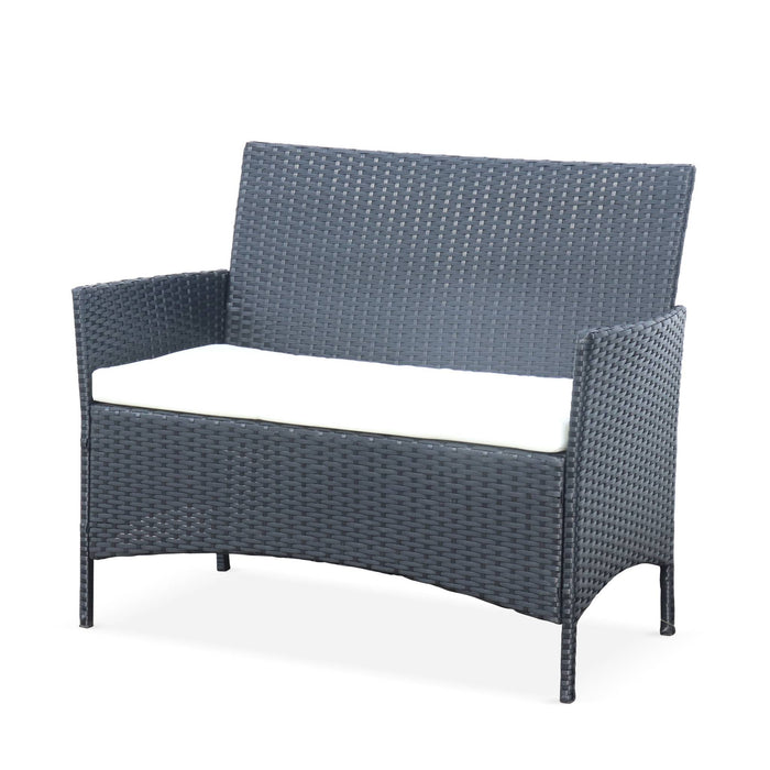 sweeek - Tuinmeubelset van wicker, 4-zits