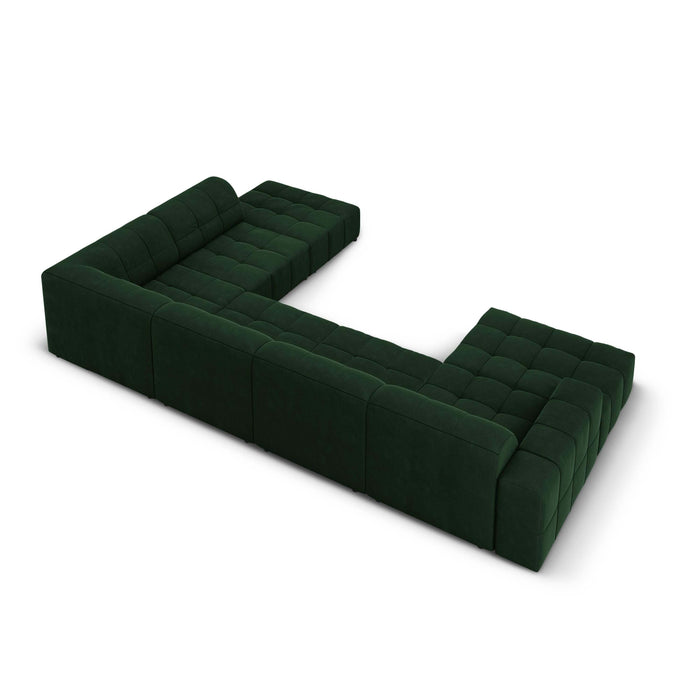 Cosmopolitan Design Chicago U-bank - Hoek Rechts - Velvet - Flessengroen