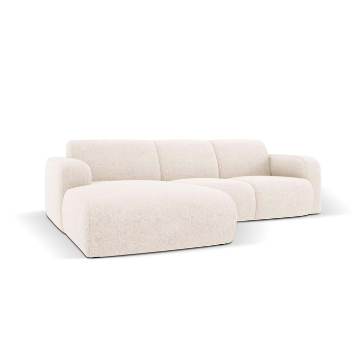 Windsor & Co Lola Hoekbank met Chaise Longue Links - Chenille - Lichtbeige