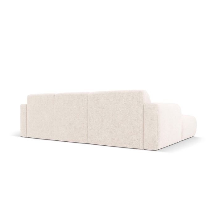 Windsor & Co Lola Hoekbank met Chaise Longue Links - Chenille - Lichtbeige
