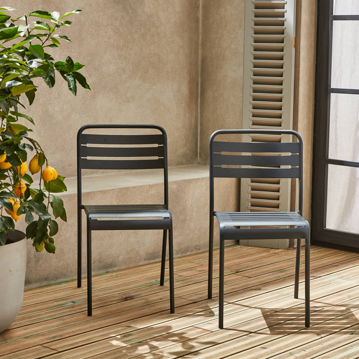 sweeek - Stalen tuinstoel (set van 2)